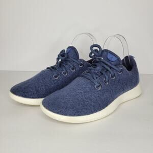 ALLBIRDS Women's Merino Wool Runner Water-Repellent Lace-Up Blue Sneakers size 8